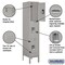 Salsbury Industries Wardrobe Locker, 12inW x 15inD, Gray, Steel 63155GY-U
